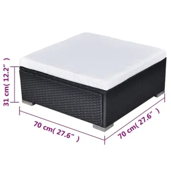 vidaXL Lounge Set Black image {12}