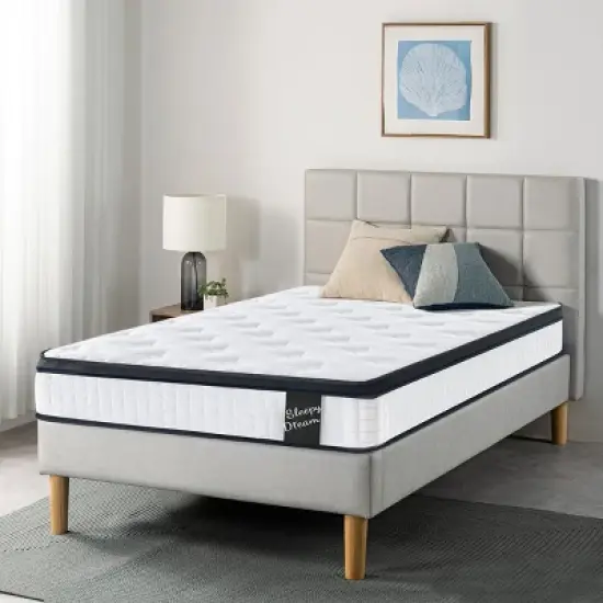 ELJGET 12" Twin/Twin XL/Full/Queen/King Mattress, Mixed Memory Foam Mattress, Bagged Spring, Medium Firm Feel and Motion Isolation, White image {9}