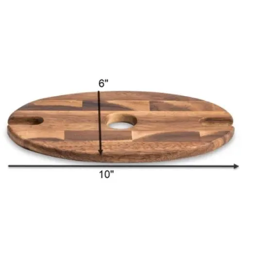 Kalmar Home Solid Acacia Wine Glass Caddy image {2}