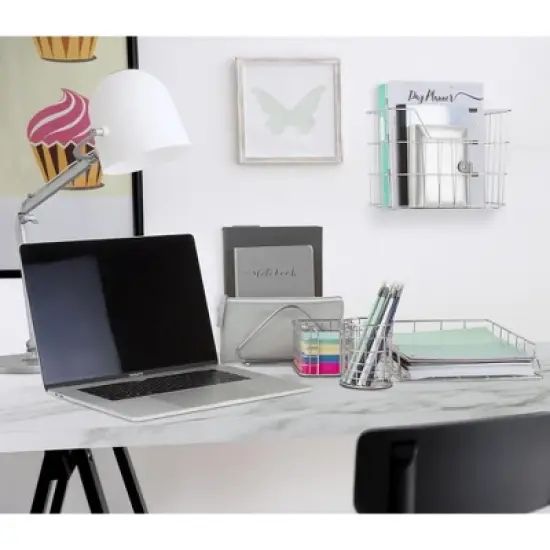 Sorbus Wire Metal 5 in 1 Desk Organizer Set - for office storage and organization image {1}