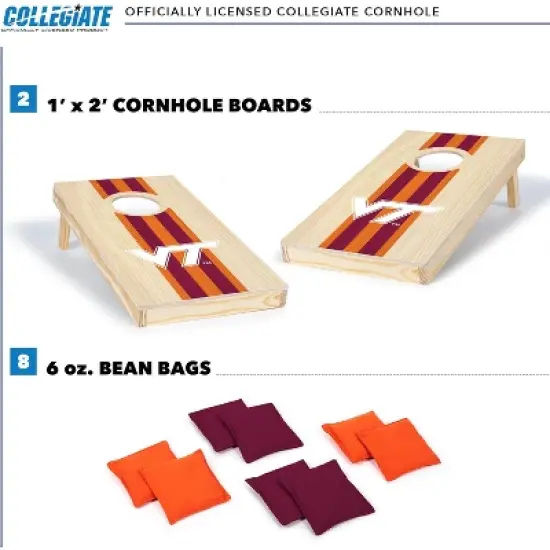 NCAA Virginia Tech Hokies 1'x2' Wood Cornhole Set image {1}