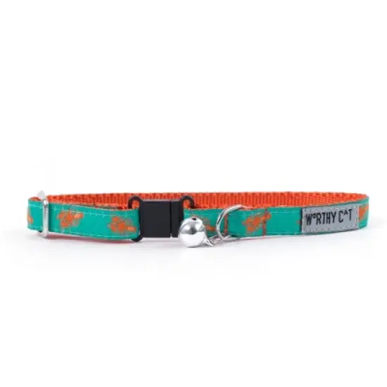 The Worthy Dog Lobsters Breakaway Adjustable Cat Collar image {1}