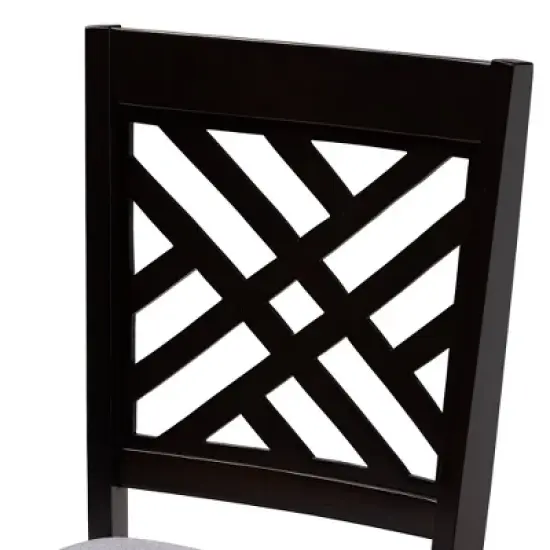 4pc Caron Finished Wood Dining Chairs - Baxton Studio image {5}