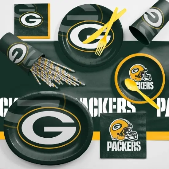 24ct Green Bay Packers Football Dessert Plates image {2}
