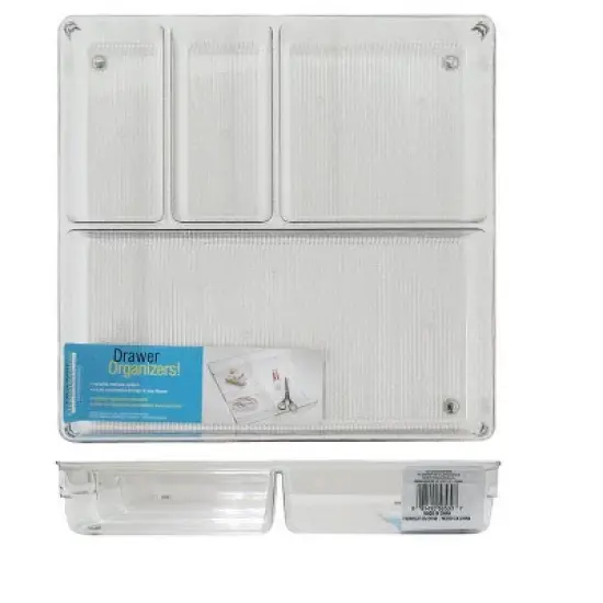 iDesign Linus 2 in. H X 12 in. W X 12 in. D Plastic Drawer Organizer image {1}