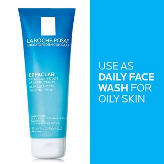 La Roche Posay Effaclar Deep Cleansing Foaming Cream Face Cleanser - Unscented - 4.2oz image {2}
