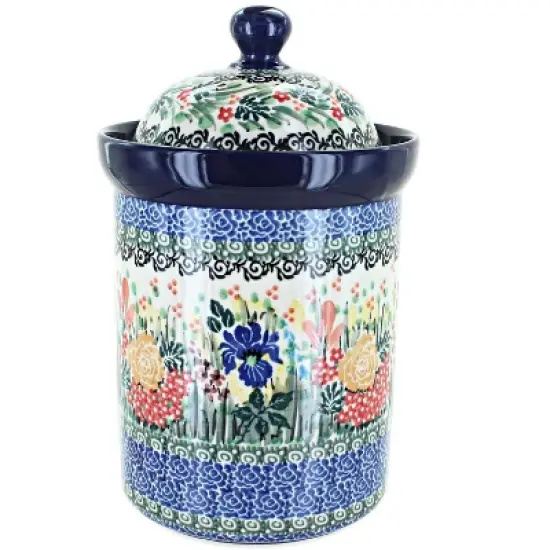 Blue Rose Polish Pottery 493 Ceramika Large Canister image {3}