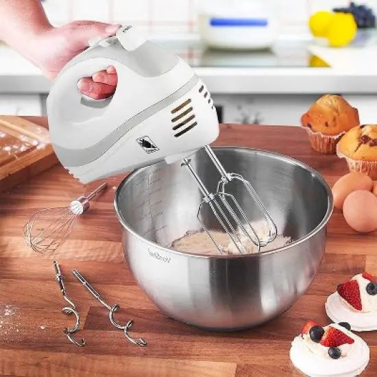 J-Jati Cake Beater 5 Speed Hand Mixer - Black image {3}