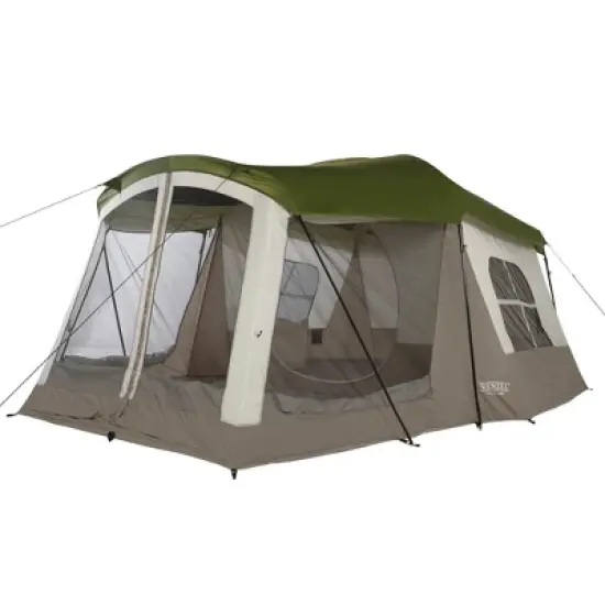 Wenzel Klondike 16' x 11' Large 8 Person 3 Season Outdoor Camping Tent with Screen Room, Mesh Roof, Windows and Reliable Stakes image {5}