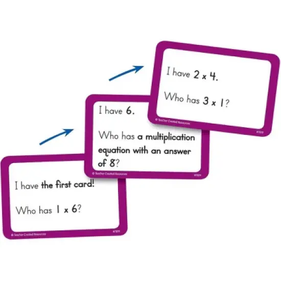 Teacher Created Resources Math Card Game - I Have Who Has, Grades 3 to 4 image {1}