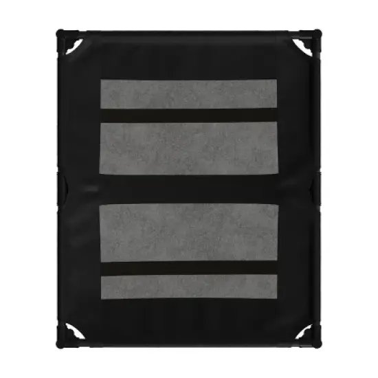 Elevated Dog Bed - 36x30-Inch Portable Pet Bed with Non-Slip Feet - Indoor/Outdoor Dog Cot or Puppy Bed for Pets up to 80lbs by PETMAKER (Black) image {3}