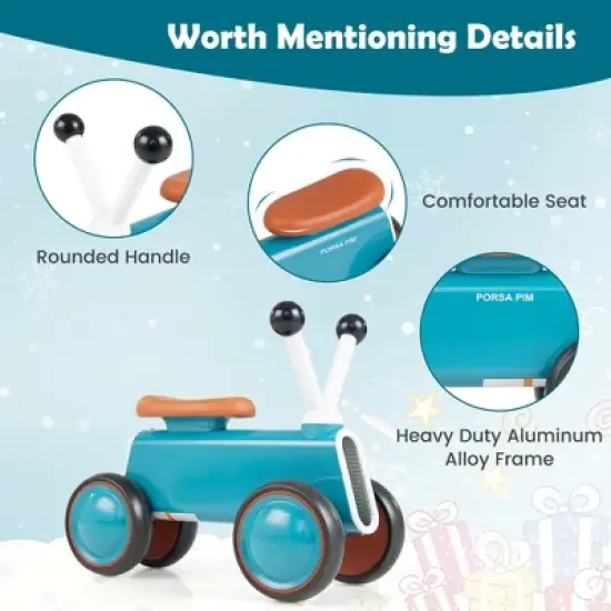 Costway 8FT Recreational Trampoline w/ Ladder Enclosure Net Safety Pad Outdoor Blue image {8}