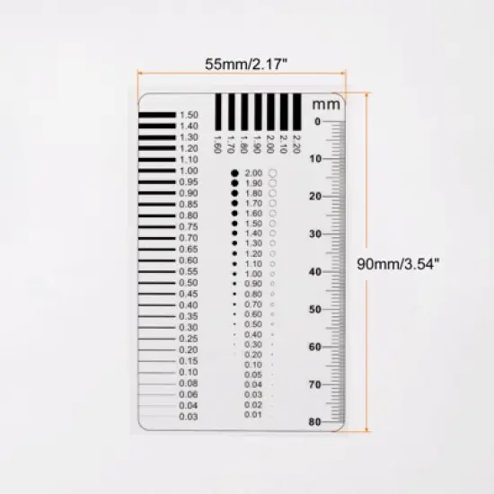 Unique Bargains High Precision SEC Size Estimation Chart Flaw Detection Ruler image {1}