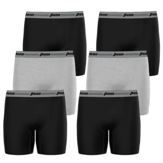 Penn Mens Boxer Performance Briefs Breathable Underwear for Men Value 6 Pack Active Performance Mens Underwear image {6}