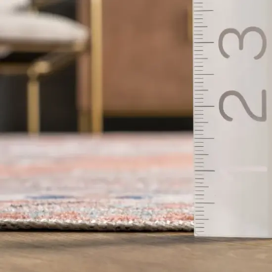 nuLOOM Alicia Machine Washable Medallion Area Rug image {2}