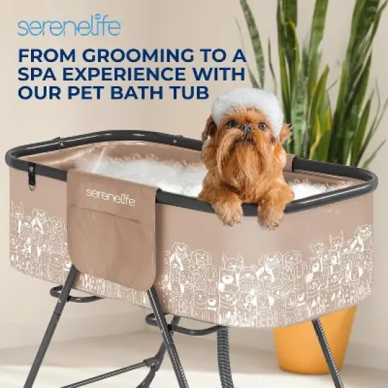 Portable Dog Bath Tub with Built-In Drain for Easy Clean-Up, Lightweight Design, Perfect for Home or Outdoor Use image {6}
