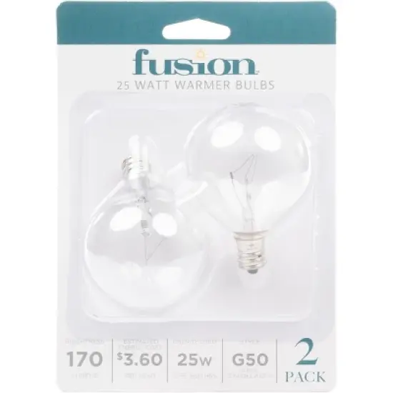 Fusion 2pk 25W Light Bulbs for Wax Warmers image {3}