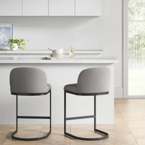 2pk Jules Cantilever Armless Upholstered Counter Height Barstool - Threshold&trade; image {1}