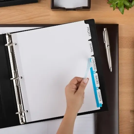 Avery Print & Apply Clear Label Dividers w/White Tabs 5-Tab 11 1/4 x 9 1/4 5 Sets 11440 image {7}