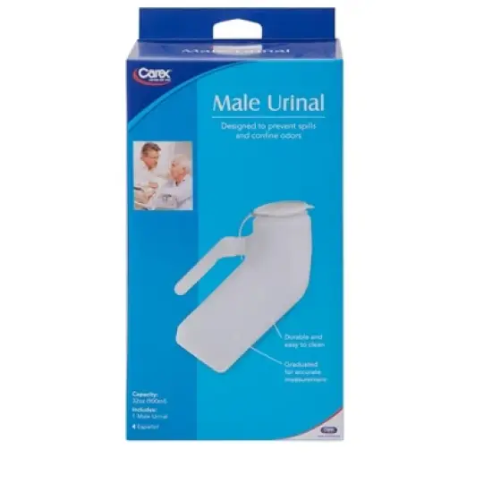 Carex White Male Urinal, 32 oz. image {3}