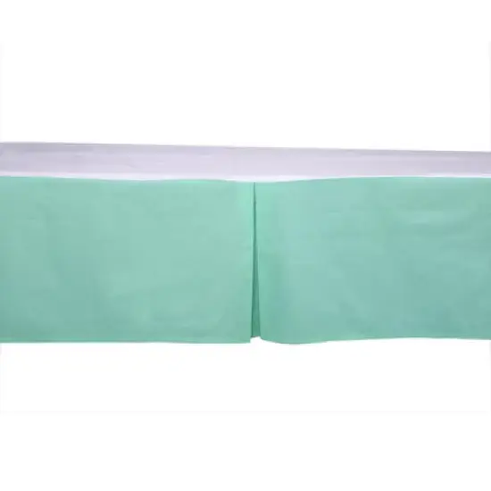  Bacati - Solid Mint Crib/Toddler Bed Skirt image {2}