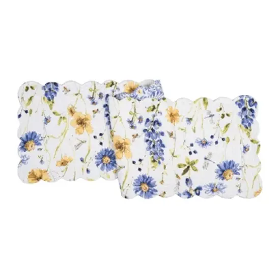 C&F Home Lovely Blues Cotton Rectangle Table Runner 14" x 51" Floral Design All Seasons Kitchen Dining Dinner Table Tablerunner Decor Decoration image {5}