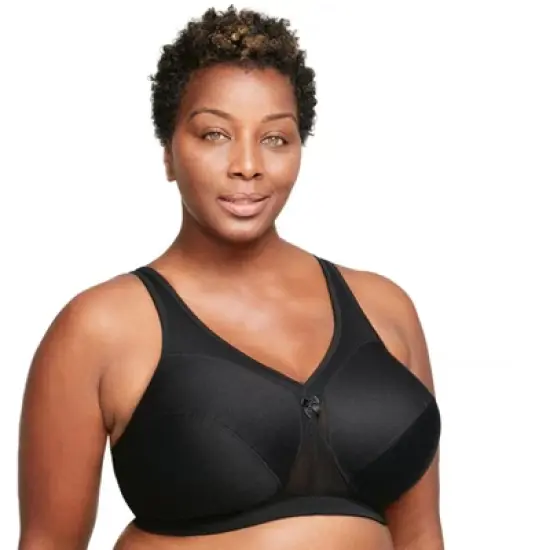 Glamorise Womens MagicLift Active Support Wirefree Bra 1005 Black image {2}