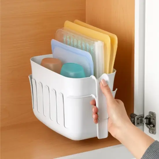 YouCopia Dry+Store Bag Drying Rack and Bin Set: Plastic Baggie Dryer, Multi-Compartment, Stackable, Freestanding image {4}