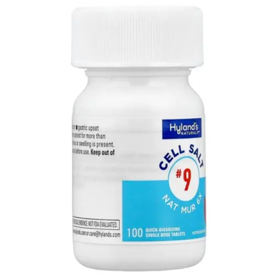 Hyland's Naturals Cell Salt #9, Nat Mur 6X, 100 Quick-Dissolving Single Tablet Doses image {3}