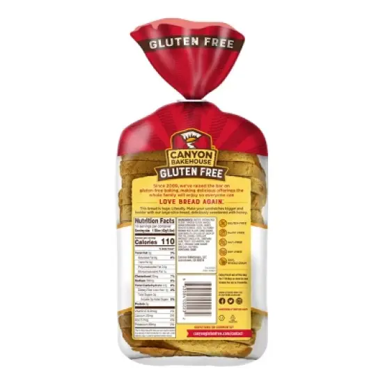 Canyon Bakehouse Gluten Free Heritage Honey White Bread - 24oz image {2}