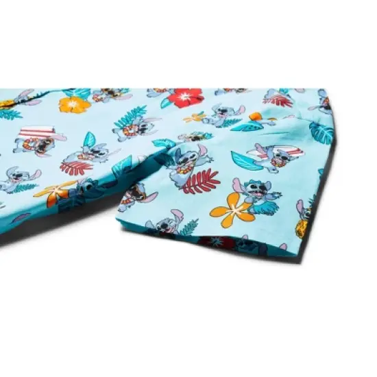 Disney Lilo & Stitch Mickey Mouse Lion King Simba Hawaiian Blue Button Down Shirt Little Kid to Big Kid image {6}