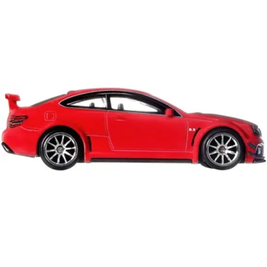 2012 Mercedes Benz C63 AMG Coupe Black Series Red "Deutschland Design" Series Diecast Model Car by Hot Wheels image {1}