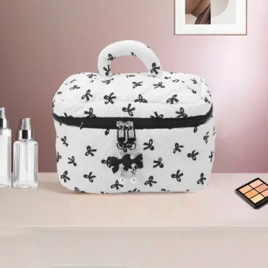 Unique Bargains Pendant Bow Makeup Bag 1 Pc image {4}