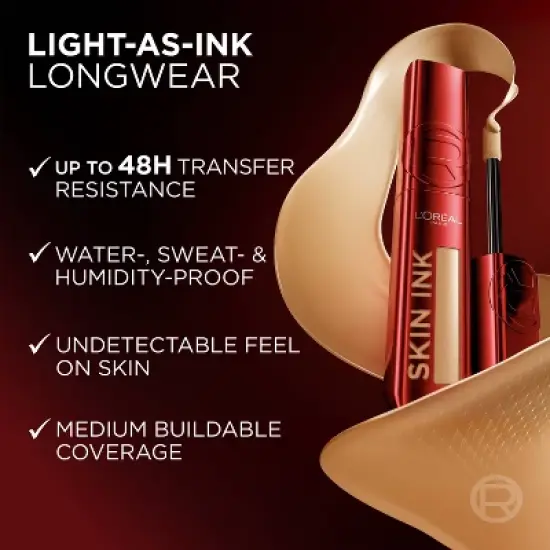 L'Oreal Paris Infallible Skin Ink Matte 2-in-1 Foundation and Concealer - 0.5 fl oz image {3}