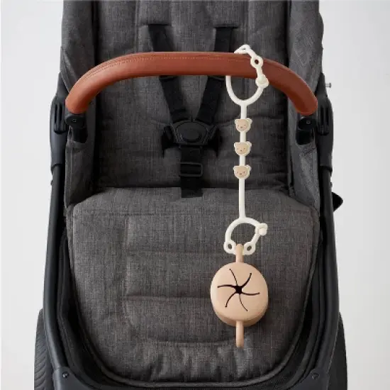 Itzy Ritzy Itzy Strap Toy and Snack Cup Strap for Strollers & High Chairs - Tan Bear image {3}