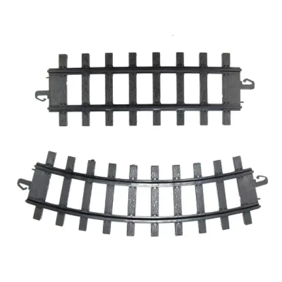Northlight Club Pack of 12 Black Replacement Train Set Track Pieces 10" image {1}