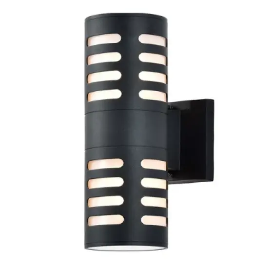 C Cattleya 2-Light Matte Black Die-cast Aluminum Outdoor Wall Sconce image {8}