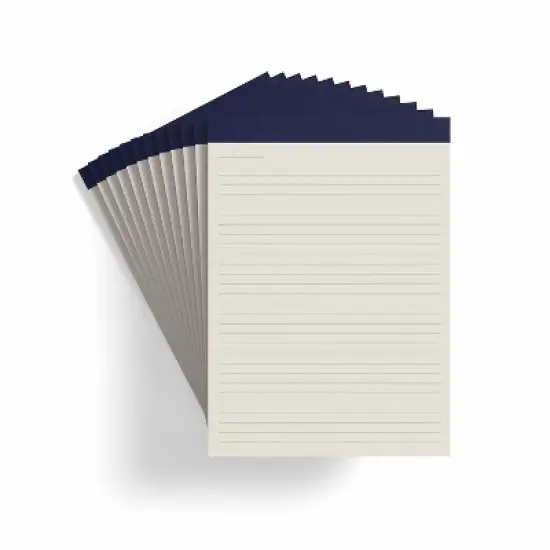 MyOfficeInnovations Notepads 8.5 x 11.75 Wide Ruled Ivory 50 Sheets/Pad 12 Pads/Pack MYO24419928 image {8}
