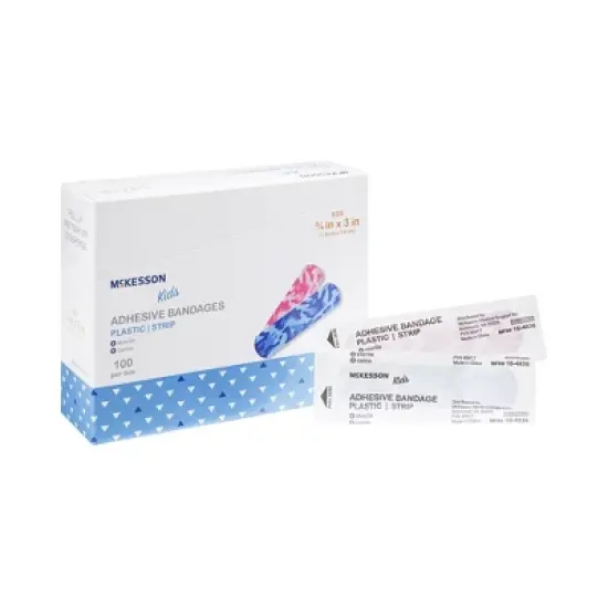 McKesson Kids Adhesive Strip Bandages, Camo Design, 100 Count, 1 Pack image {4}