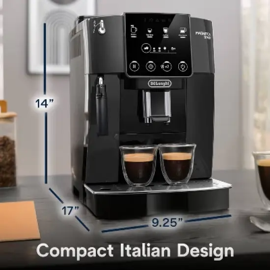 DeLonghi Magnifica Start Automatic Coffee and Espresso Machine with Milk Frother for Hot and Iced Lattes, Coffee and More ECAM22022B image {4}