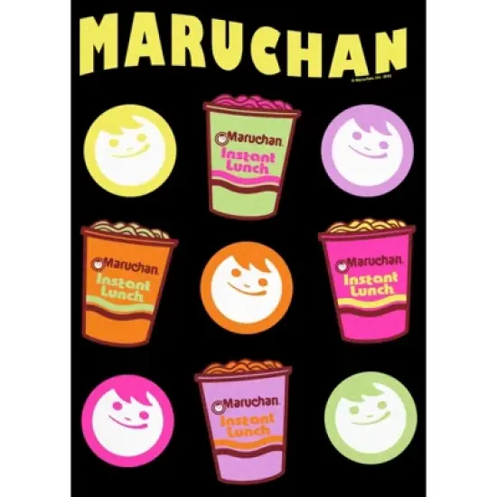 Junior's Maruchan Neon Logos T-Shirt image {1}