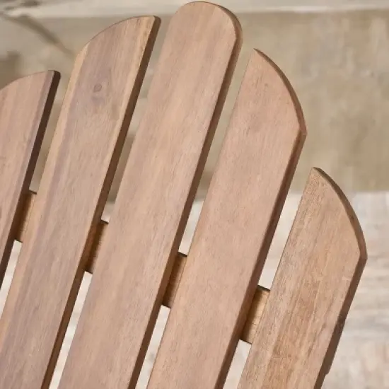 GDFStudio Cara Outdoor Acacia Wood Adirondack Rocking Chair image {4}