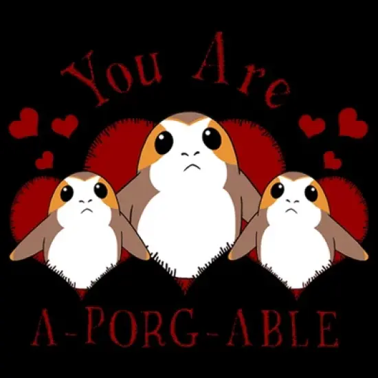 Men's Star Wars Valentine's Day You Are A-Porg-Able Sweatshirt image {1}