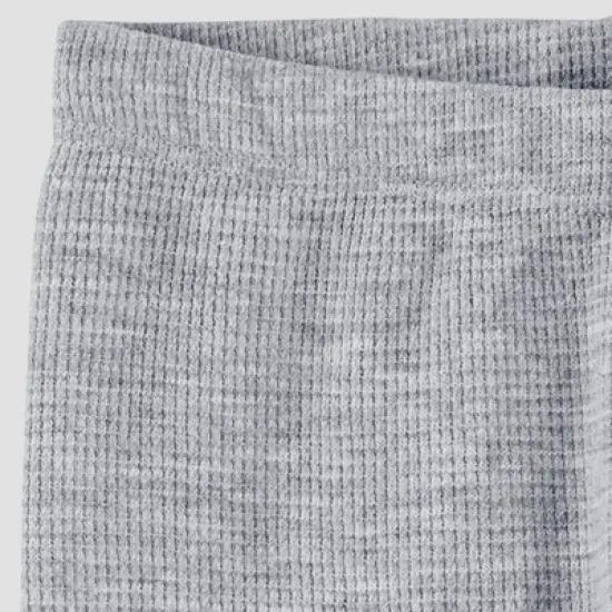 Carter's Just One You&reg; Baby 3pc Bear Thermal Top & Bottom Set with Hat - Gray image {2}