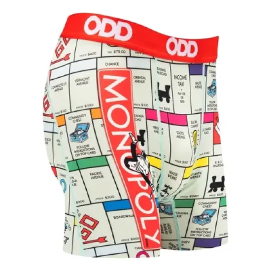 Odd Sox Men's Boxer Brief, Monopoly Board Game, Fun Novelty Underwear image {1}