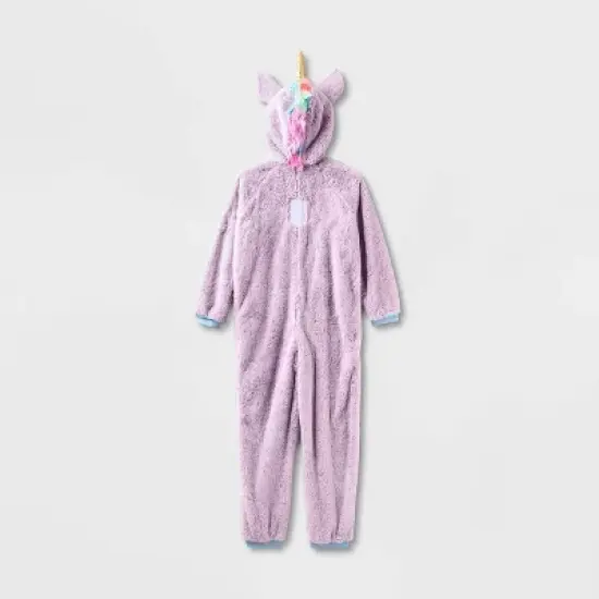 Kids' Unicorn Adaptive Halloween Costume Jumpsuit - Hyde and EEK! Boutique&trade; Purple image {1}