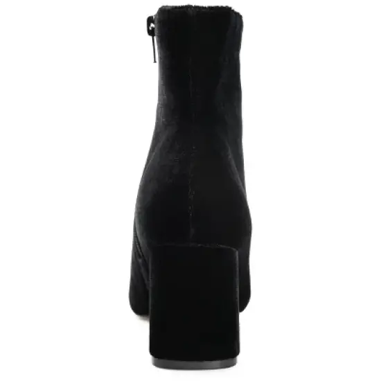 Journee Collection Womens Hazara Square Toe Block Heel Ankle Booties image {2}