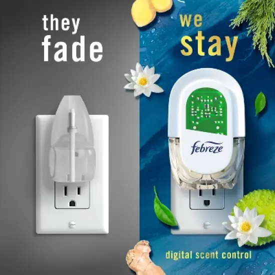 Febreze Origins Fade Defy Plug Air Freshener & Odor Fighter - Ocean - 0.87 fl oz image {3}