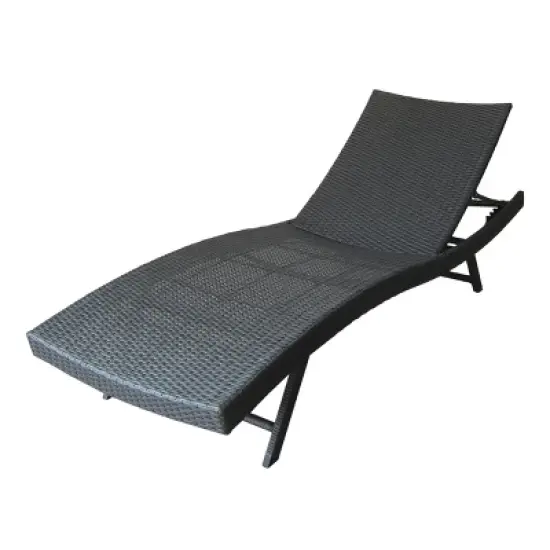 GDFStudio Eliana Outdoor Wicker Armless Adjustable Chaise Lounge image {7}