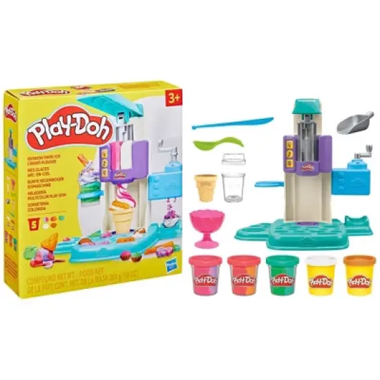 Play-Doh Rainbow Swirl Ice Cream Playset - 4pc image {2}